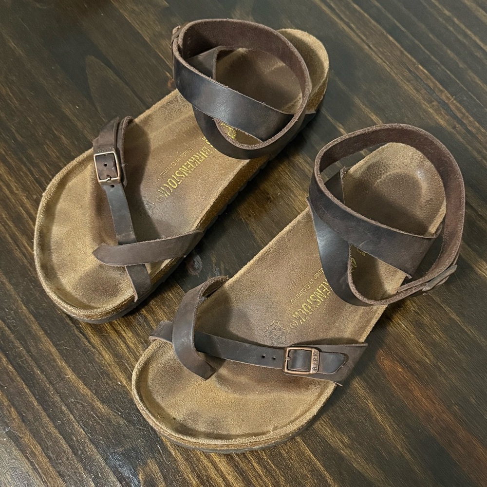 Birkenstock Yara Wrap Oiled Leather Sandals Size 42 (US women’s 11 / men’s 9)